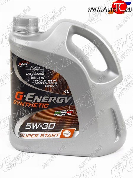 2 879 р. Масло моторное синтетическое G-Energy Synthetic Super Start 5W-30 SNCF, C3 4л G-ENERGY 253142400  с доставкой в г. Керчь
