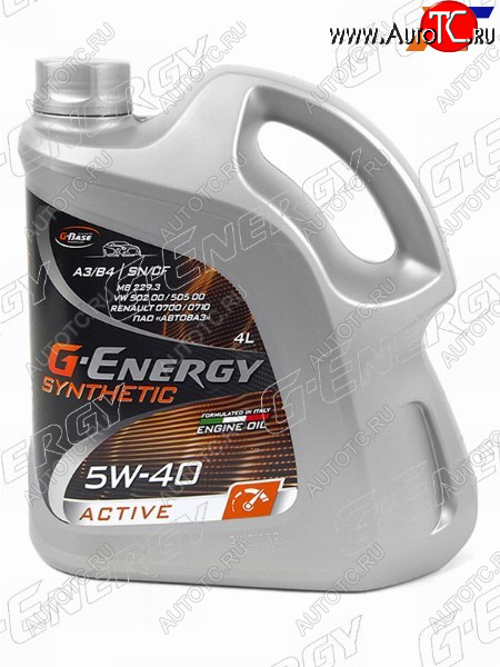 2 899 р. Масло моторное синтетическое G-Energy Synthetic Active 5W-40 SNCF, A3B4 4л G-ENERGY 253142410  с доставкой в г. Керчь