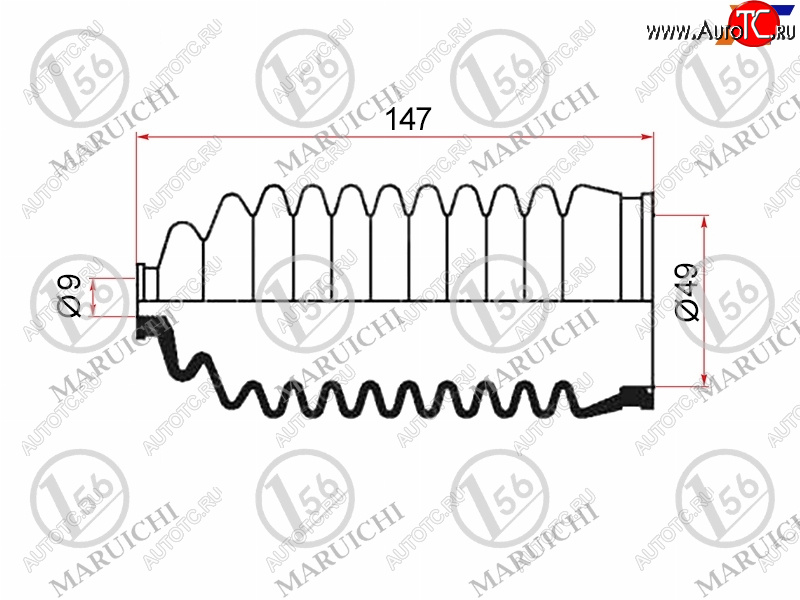719 р. Пыльник рулевой рейки TOYOTA SV3#SV4#ST18# MARUICHI 26-486  с доставкой в г. Керчь