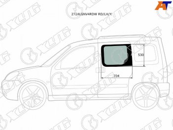 1 579 р. Стекло боковое опускное (Сзади Слева Цвет зеленый) Citroen Berlingo 96-12  Peugeot Partner 96-12 XYG 2724LGNV4RDW RD/LH/X  с доставкой в г. Керчь. Увеличить фотографию 1
