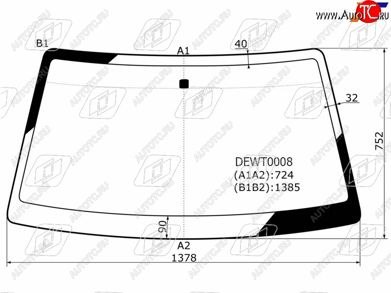 4 399 р. Стекло лобовое Daewoo Nexia 94-16  LeMans 86-93                                                     FUYAO 3000AGNBL  с доставкой в г. Керчь