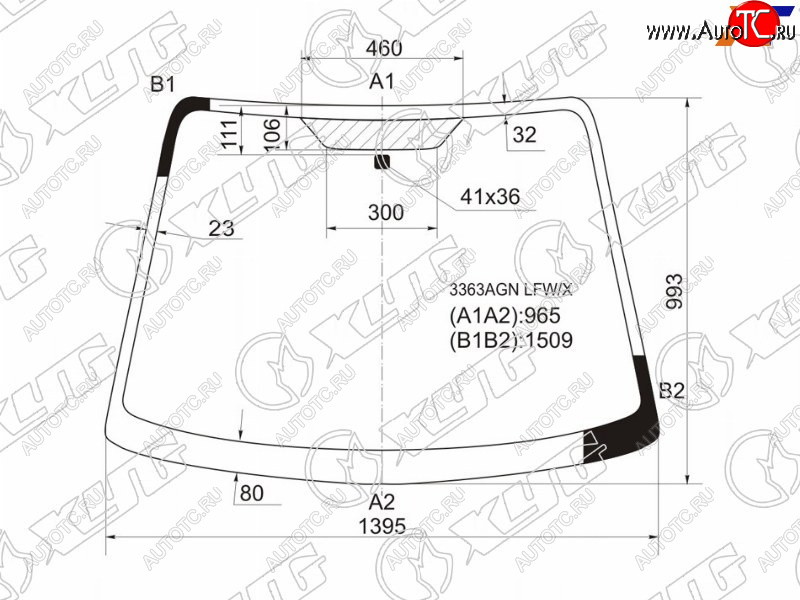 6 499 р. Стекло лобовое Suzuki SX4 06-16  Fiat Sedici 06-11 XYG 3363AGN LFW/X  с доставкой в г. Керчь