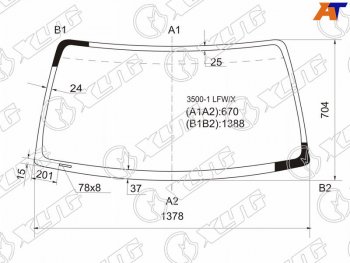 3 999 р. Стекло лобовое Toyota Hilux Pick Up 97-04  4Runner 95-02  Hilux Surf 95-02 XYG 3500-1 LFW/X  с доставкой в г. Керчь. Увеличить фотографию 1
