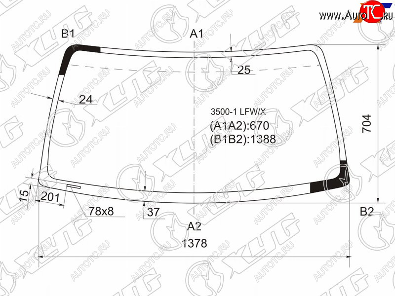 3 999 р. Стекло лобовое Toyota Hilux Pick Up 97-04  4Runner 95-02  Hilux Surf 95-02 XYG 3500-1 LFW/X  с доставкой в г. Керчь
