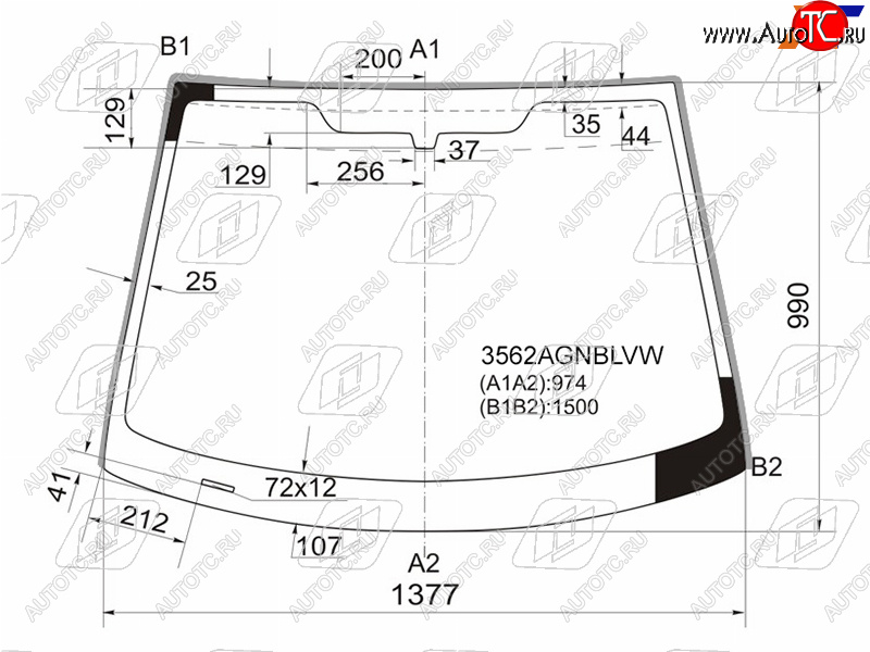 7 849 р. Стекло лобовое FORD FIESTA 35D 01-08                                                                FUYAO 3562AGNBLVW  с доставкой в г. Керчь