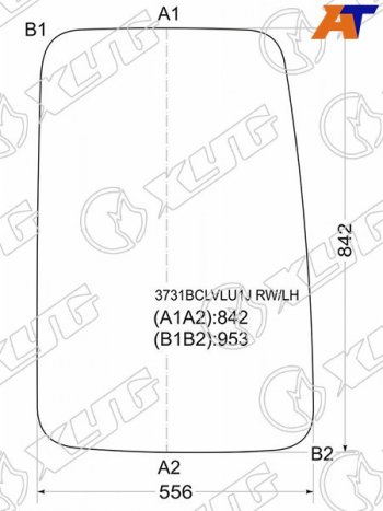3 999 р. Стекло заднее (Цвет зеленый) Ford Transit 94-00 XYG 3731BCLVLU1J RW/LH  с доставкой в г. Керчь. Увеличить фотографию 1