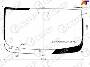 8 899 р. Стекло лобовое Peugeot Boxer 06-  Citroen Jumper 06-  Fiat Ducato 06- XYG 3750AGNVWZ1P LFW/X  с доставкой в г. Керчь. Увеличить фотографию 1
