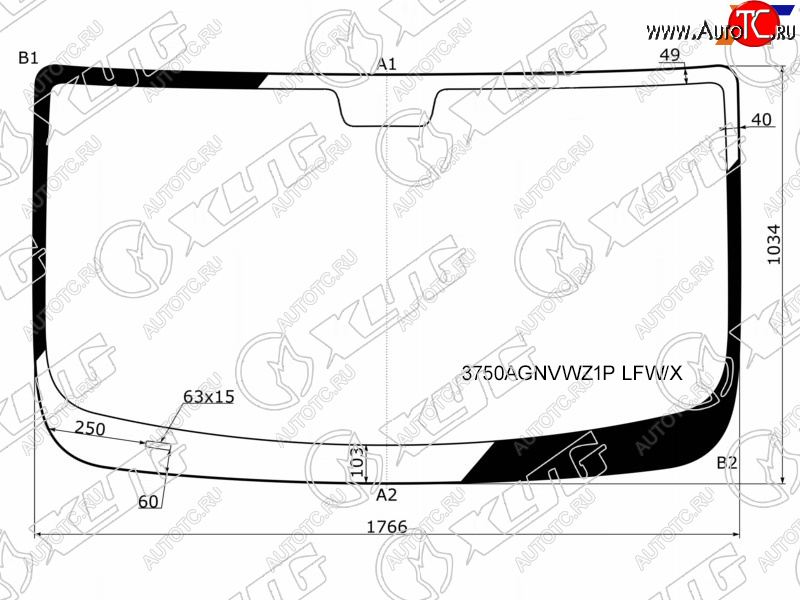8 899 р. Стекло лобовое Peugeot Boxer 06-  Citroen Jumper 06-  Fiat Ducato 06- XYG 3750AGNVWZ1P LFW/X  с доставкой в г. Керчь