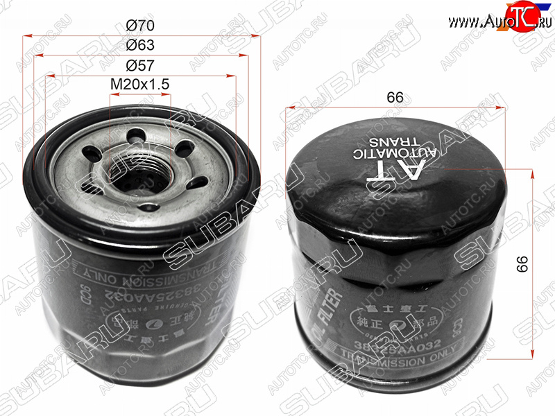 2 599 р. Фильтр АКПП SUBARU FORESTERIMPREZALEGACY EJ# 98-                                                   SUBARU 38325-AA032  с доставкой в г. Керчь