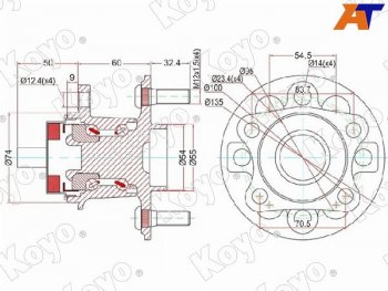 10 899 р. Ступичный узел задн. TOYOTA VITZ KSP90,NCP9#,SCP90RACTIS NCP10#,SCP100BELTA #SP92 05- (с ABS) KOYO 3DACF026F-24HS  с доставкой в г. Керчь. Увеличить фотографию 1