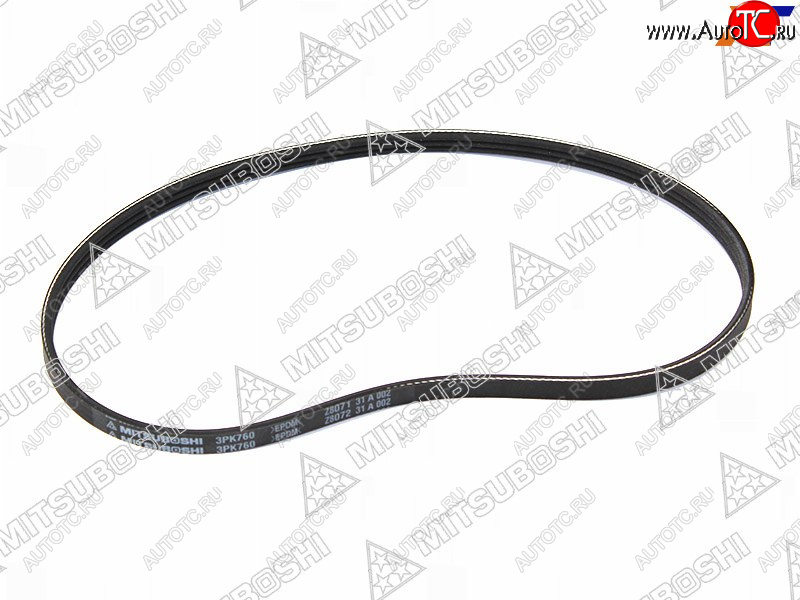 272 р. Ремень поликлиновой TOYOTA 3S#4S-FE (PS) ST19#ST21#ST20#SV4#SXA1#SXN1#SXM1# MAZDA CAPELLA GD MITSUBOSHI 3PK760  с доставкой в г. Керчь