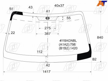 5 649 р. Стекло лобовое (Сборка Россия) Hyundai Accent 99-12  Verna 00-06  ТагАЗ Accent 99-12               FUYAO 4118AGNBL  с доставкой в г. Керчь. Увеличить фотографию 1