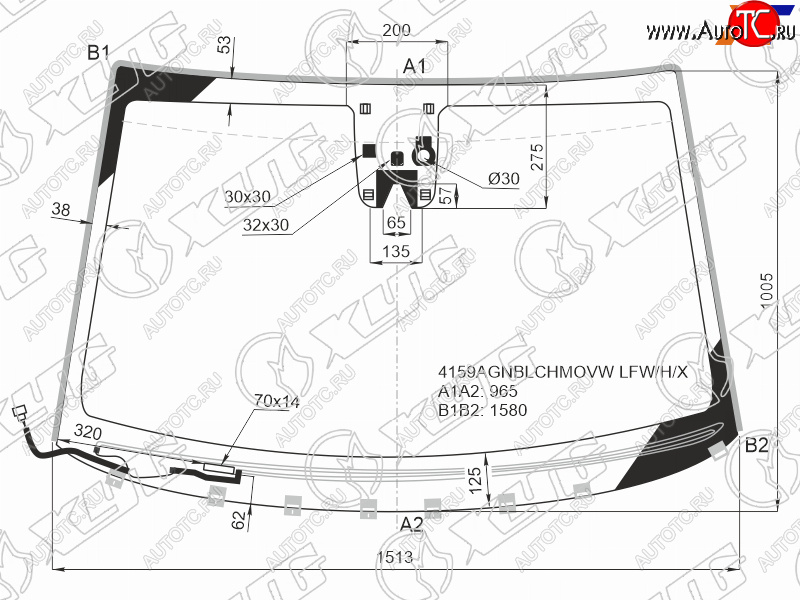 10 249 р. Стекло лобовое (Обогрев щеток Камера Датчик дождя Молдинг) Hyundai Tucson 15-21 XYG 4159AGNBLCHMOVW LFW/H/X  с доставкой в г. Керчь