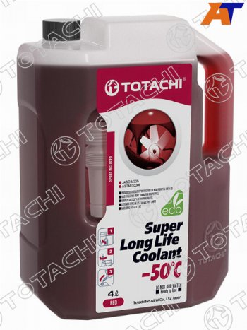 1 279 р. Антифриз (SUPER LLC 4 л. -50 C красный) TOTACHI 41904  с доставкой в г. Керчь. Увеличить фотографию 1