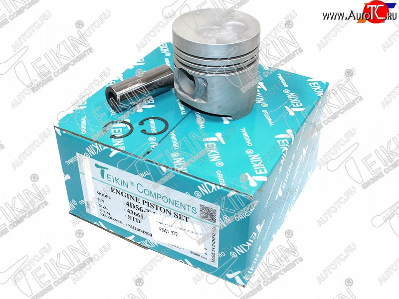 8 699 р. Комплект поршней с пальцами TEIKIN (4D55/4D56)  Mitsubishi Pajero  2 V20 (1991-1997) дорестайлинг  с доставкой в г. Керчь