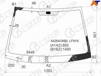 5 249 р. Стекло лобовое Kia Rio 05-09 XYG 4426AGNBL LFW/X  с доставкой в г. Керчь. Увеличить фотографию 1