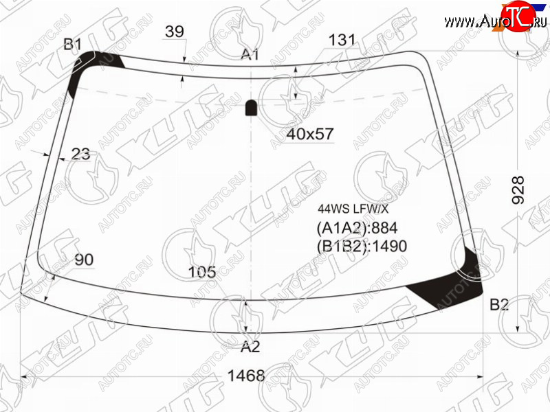 5 999 р. Стекло лобовое Subaru Impreza 00-07  Impreza WRX 00-07  Impreza WRX STI 00-07 XYG 44WS LFW/X  с доставкой в г. Керчь