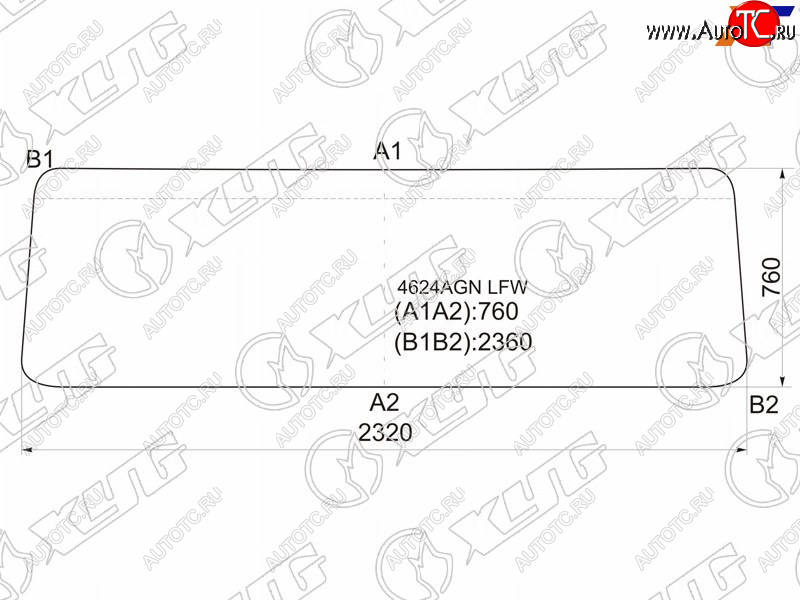12 549 р. Стекло лобовое DAF 95 88-08 XYG 4624AGN LFW  с доставкой в г. Керчь