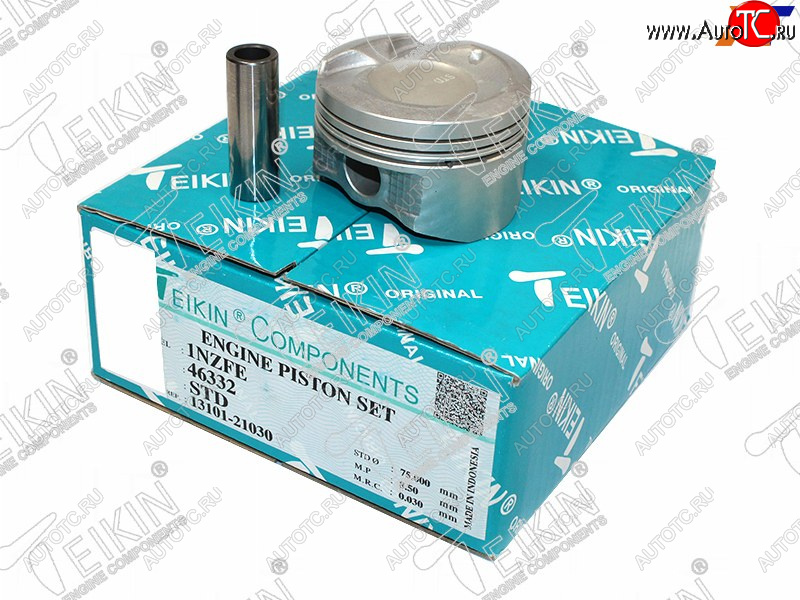 3 799 р. Комплект поршней с пальцами TEIKIN (1NZ-FE)  Toyota Corolla Fielder  E120 - Corolla Runx  E120  с доставкой в г. Керчь