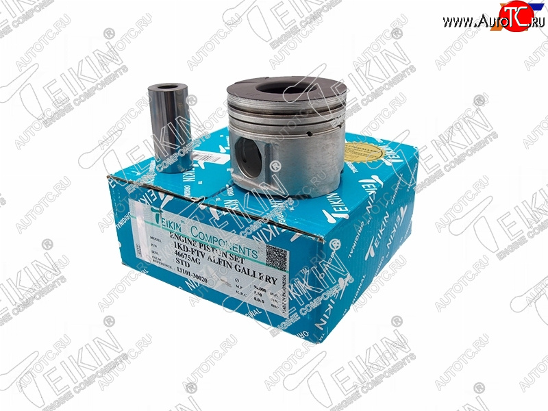 24 999 р. Поршень (к-т 4 шт с охлаждением) TOYOTA HILUX SURFLAND CRUISER KDJ9# 1KD-FTV 00-04 TEIKIN 46675AG STD  с доставкой в г. Керчь