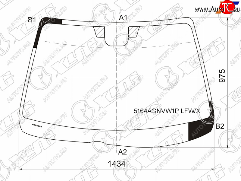 6 999 р. Стекло лобовое Mazda 6 05-08 XYG 5164AGNVW1P LFW/X  с доставкой в г. Керчь