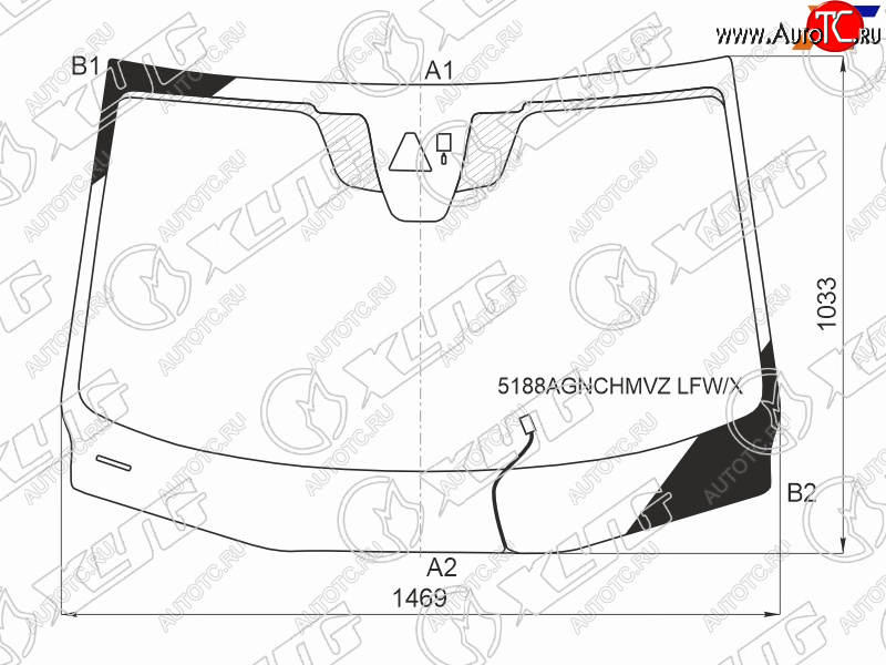 16 999 р. Стекло лобовое (Обогрев щеток Камера Датчик дождя Молдинг) Mazda 3 18- XYG 5188AGNCHMVZ LFW/X  с доставкой в г. Керчь