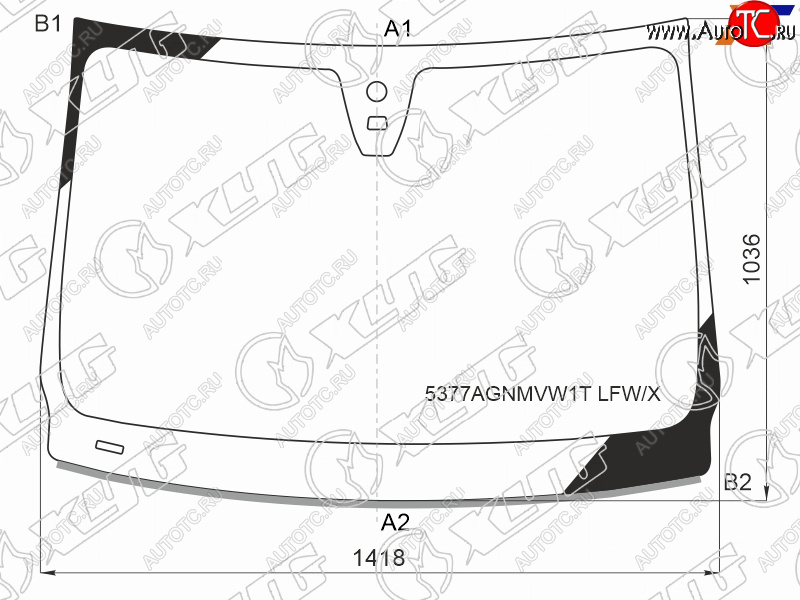 9 599 р. Стекло лобовое (Датчик дождя Молдинг) Mercedes-Benz B-Class 14-18 XYG 5377AGNMVW1T LFW/X  с доставкой в г. Керчь