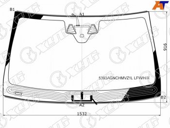 10 799 р. Стекло лобовое (Обогрев щеток Две камеры Датчик дождя Молдинг) Mercedes-Benz GLE Coupe 14-19 XYG 5393AGNCHMVZ1L LFW/H/X  с доставкой в г. Керчь. Увеличить фотографию 1