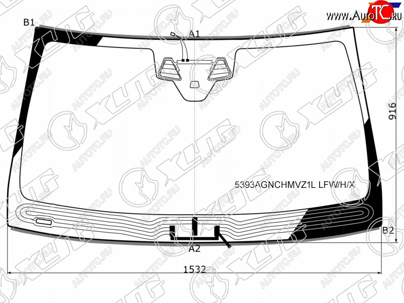 10 799 р. Стекло лобовое (Обогрев щеток Две камеры Датчик дождя Молдинг) Mercedes-Benz GLE Coupe 14-19 XYG 5393AGNCHMVZ1L LFW/H/X  с доставкой в г. Керчь