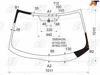 6 199 р. Стекло лобовое Mitsubishi Outlander 05-12  Citroen C-Crosser 07-12  Peugeot 4007 07-14 FUYAO 5680AGN  с доставкой в г. Керчь. Увеличить фотографию 1