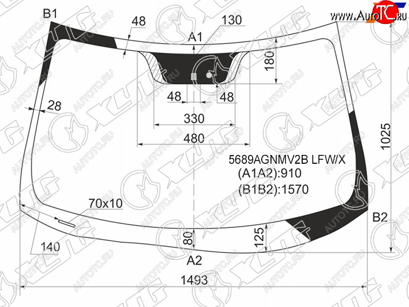 7 699 р. Стекло лобовое (Датчик дождя) Mitsubishi ASX 10-16  Citroen C4 Aircross 12-16  Peugeot 4008 12-15 XYG 5689AGNMV2B LFW/X  с доставкой в г. Керчь