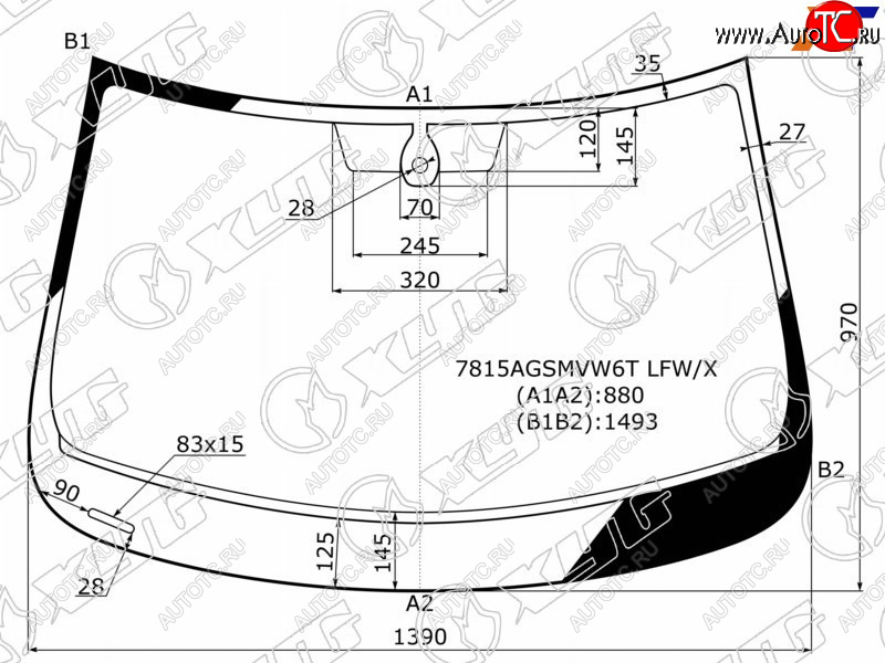 6 399 р. Стекло лобовое (Датчик дождя Круглый датчик дождя) XYG Volkswagen Polo Mk6 лифтбек (2020-2022)  с доставкой в г. Керчь