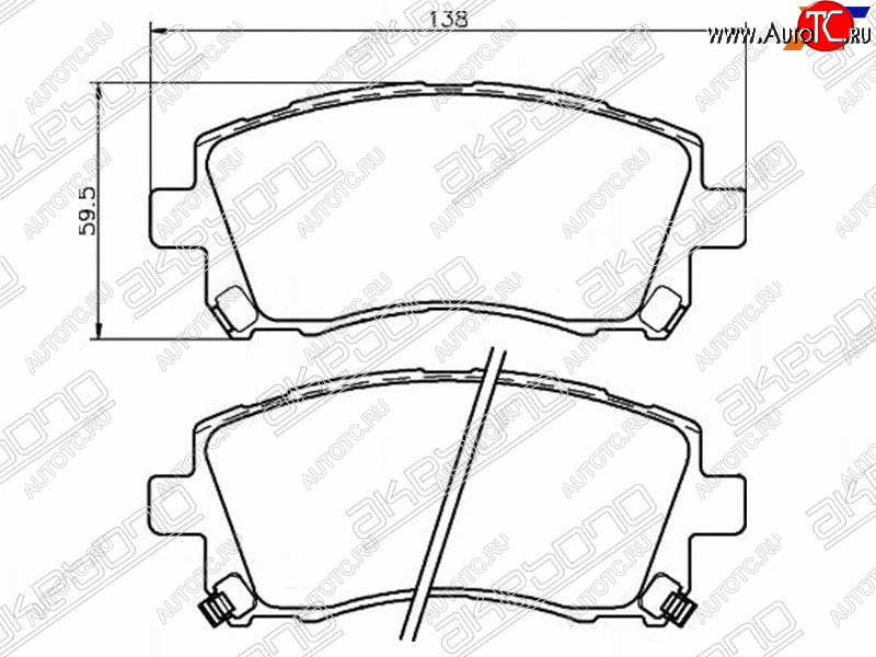 2 149 р. Колодки тормозные AKEBONO (передние) Subaru Forester SF рестайлинг (2000-2002)  с доставкой в г. Керчь