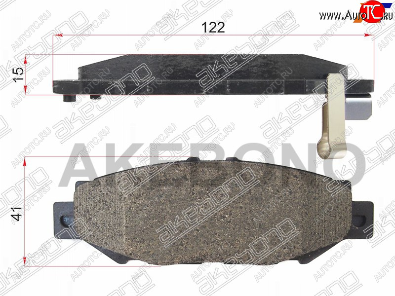 1 699 р. Колодки тормозные AKEBONO (задние) Toyota Mark 2 X100 седан (1996-2000)  с доставкой в г. Керчь