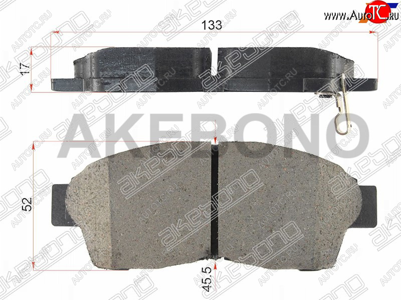2 799 р. Колодки тормозные AKEBONO (передние) Toyota Carina T190 седан дорестайлинг (1992-1994)  с доставкой в г. Керчь