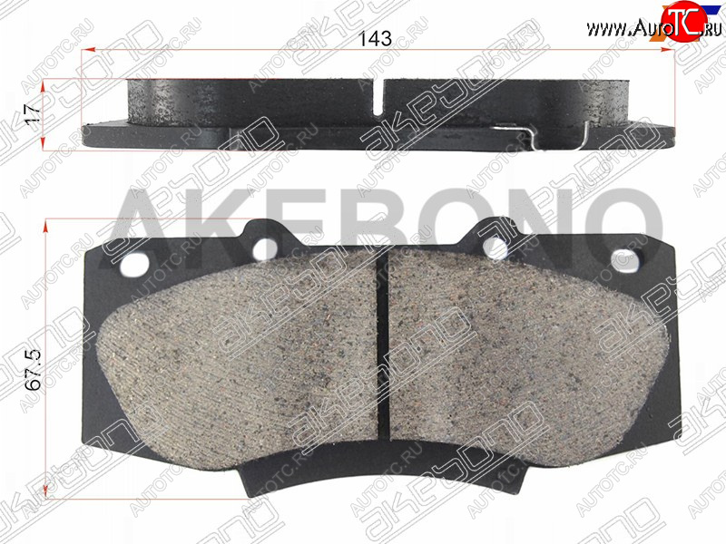2 999 р. Колодки тормозные AKEBONO (передние) Toyota Hilux AN20,AN30  2-ой рестайлинг (2011-2016)  с доставкой в г. Керчь