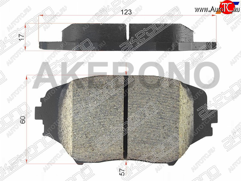 2 389 р. Колодки тормозные AKEBONO (передние) Toyota RAV4 CA20 3 дв. дорестайлинг (2000-2003)  с доставкой в г. Керчь