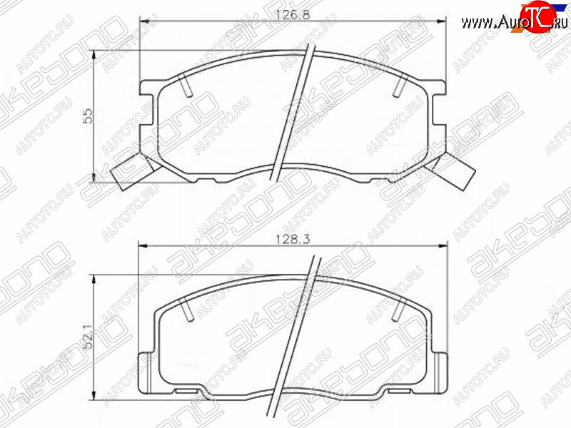 1 699 р. Колодки тормозные AKEBONO (передние)  Toyota LiteAce  Noah (1996-2001)  с доставкой в г. Керчь