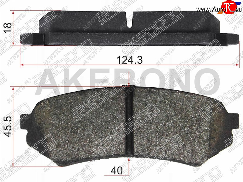 2 199 р. Колодки тормозные AKEBONO (задние) Toyota Land Cruiser 100 1-ый рестайлинг (2002-2005)  с доставкой в г. Керчь