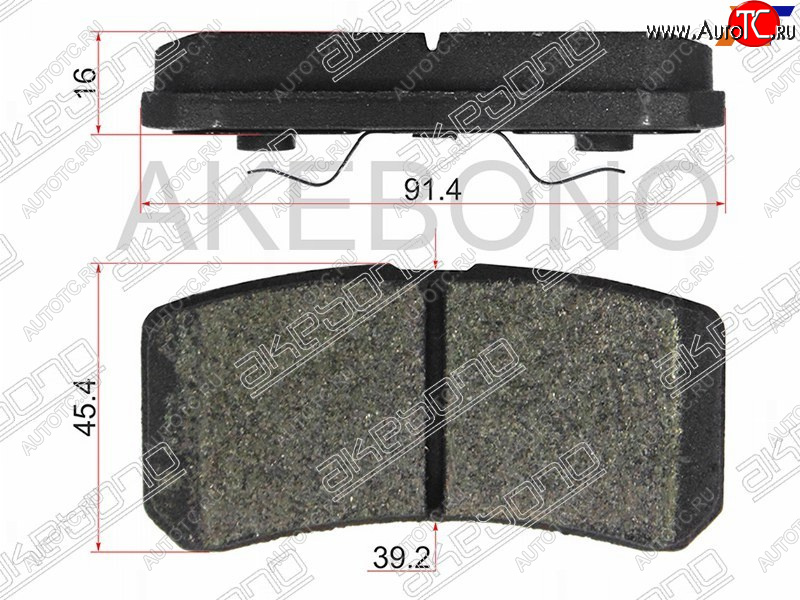1 999 р. Задние тормозные колодки AKEBONO  Mitsubishi ASX (2010-2016) дорестайлинг, 1-ый рестайлинг  с доставкой в г. Керчь