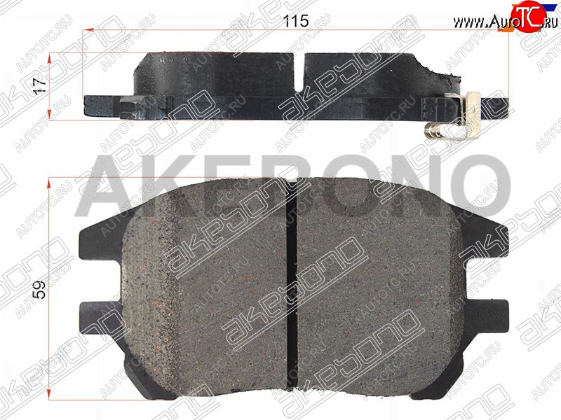 2 189 р. Колодки тормозные AKEBONO (передние) Toyota Harrier XU10 рестайлинг (2000-2003)  с доставкой в г. Керчь