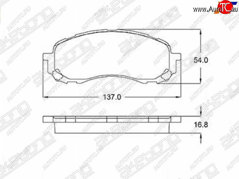 2 169 р. Колодки тормозные AKEBONO (передние) Subaru Forester SH (2008-2013)  с доставкой в г. Керчь