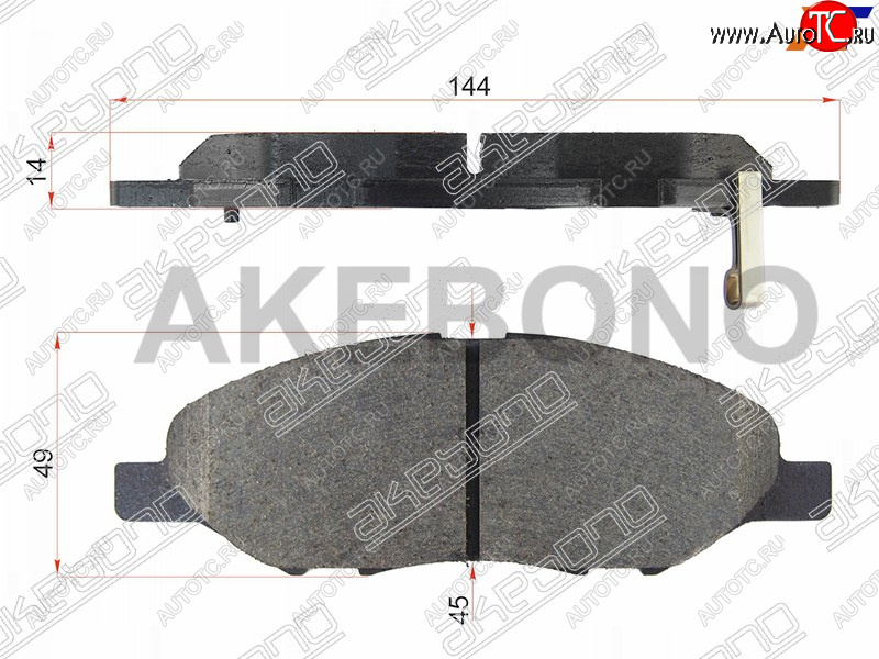 2 099 р. Колодки тормозные AKEBONO (передние) Nissan Juke 1 YF15 дорестайлинг (2010-2014)  с доставкой в г. Керчь