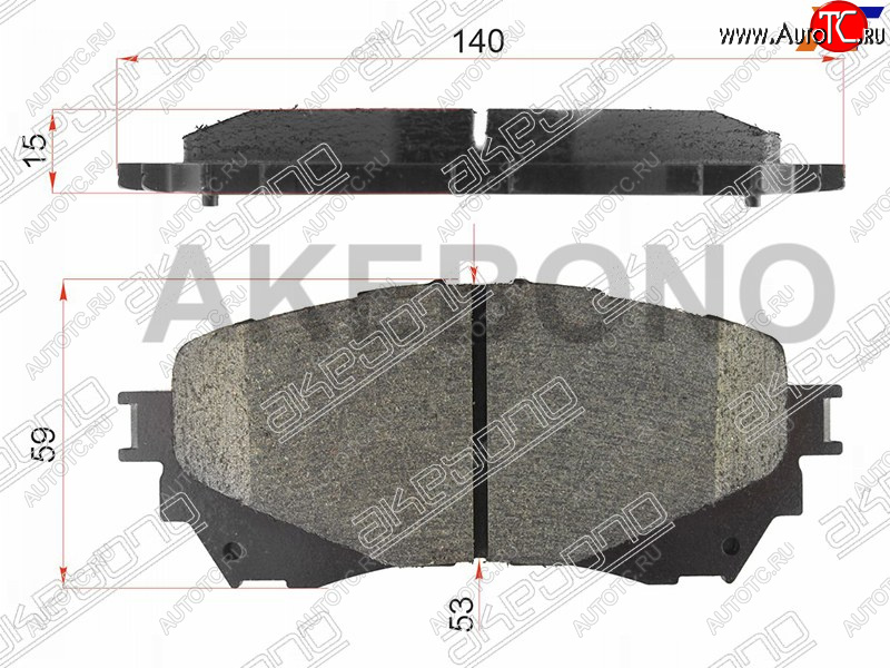 3 079 р. Колодки тормозные AKEBONO (передние) Mazda 6 GJ 1-ый рестайлинг седан (2015-2018)  с доставкой в г. Керчь