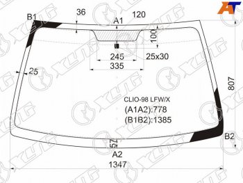 5 199 р. Стекло лобовое Renault Clio 98-09  Symbol 99-08 XYG CLIO-98 LFW/X  с доставкой в г. Керчь. Увеличить фотографию 1