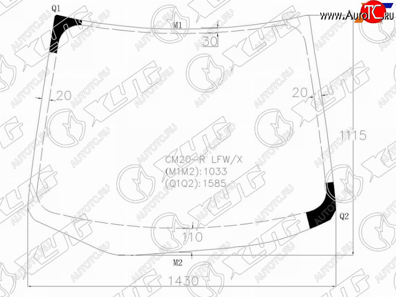 6 449 р. Стекло лобовое Toyota Ipsum (ACM20) 01-09 XYG CM20-R LFW/X  с доставкой в г. Керчь