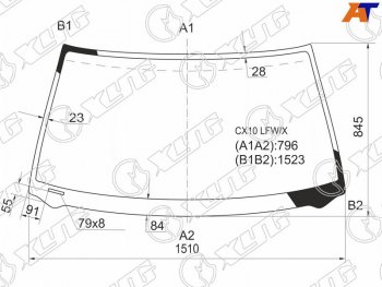 7 599 р. Стекло лобовое Toyota Avalon 94-00 XYG CX10 LFW/X  с доставкой в г. Керчь. Увеличить фотографию 1