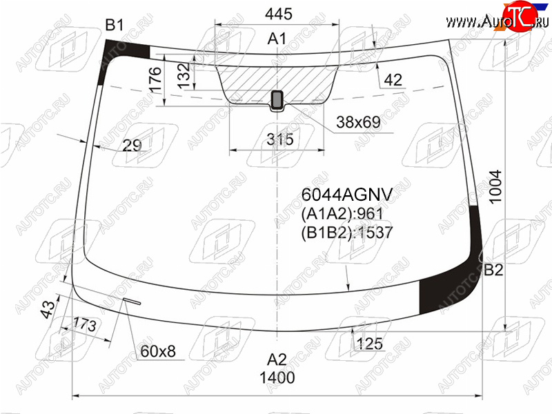 6 249 р. Стекло лобовое Nissan Qashqai 06-13  Dualis 07-14  Qashqai+2 08-14 FUYAO 6044AGNV  с доставкой в г. Керчь