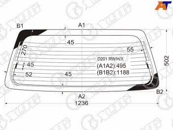 6 599 р. Стекло заднее (Цвет зеленый Обогрев) Mazda Demio 96-02 XYG D201 RW/H/X  с доставкой в г. Керчь. Увеличить фотографию 1