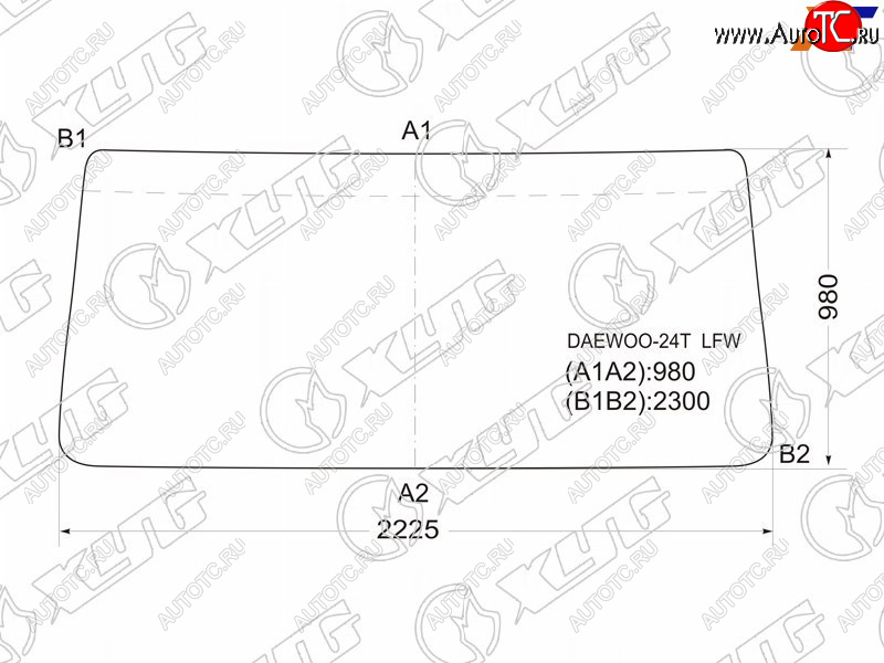 12 499 р. Стекло лобовое Daewoo Ultra Novus 97-19  TATA Novus 05-23 XYG DAEWOO-24T LFW  с доставкой в г. Керчь